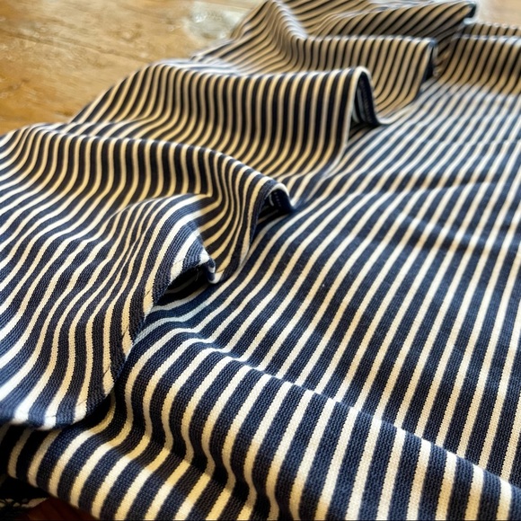 ANN TAYLOR Ruffle Striped Off the Shoulder Top - Picture 2 of 4